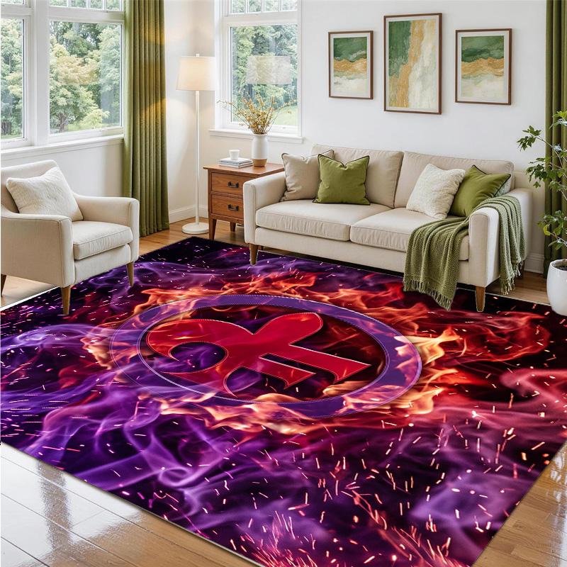 Fiorentina FC Design Crystal Velvet Rug Soft Decorative Mat for Bedroom Entrance