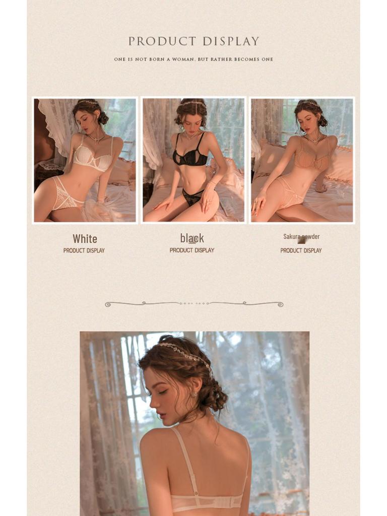 Summer Ultra-Thin Bust Minimizer Push-Up Bra & Panty Set