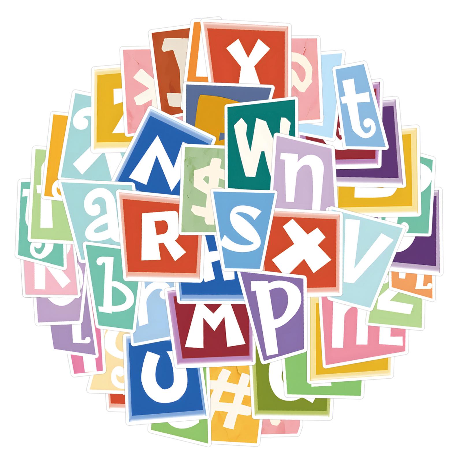 

55 Английских Букв Граффити Наклейки Декоративные Стикеры для Скутера Блокнота DIY Мультяшные Наклейки