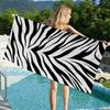 Dalmatiner Kuh Zebra Textur Badetuch Mikrofaser Weich Wasserabsorbierend Atmungsaktiv Für Mädchen Kinder Dekorative Cartoon Strandtuch