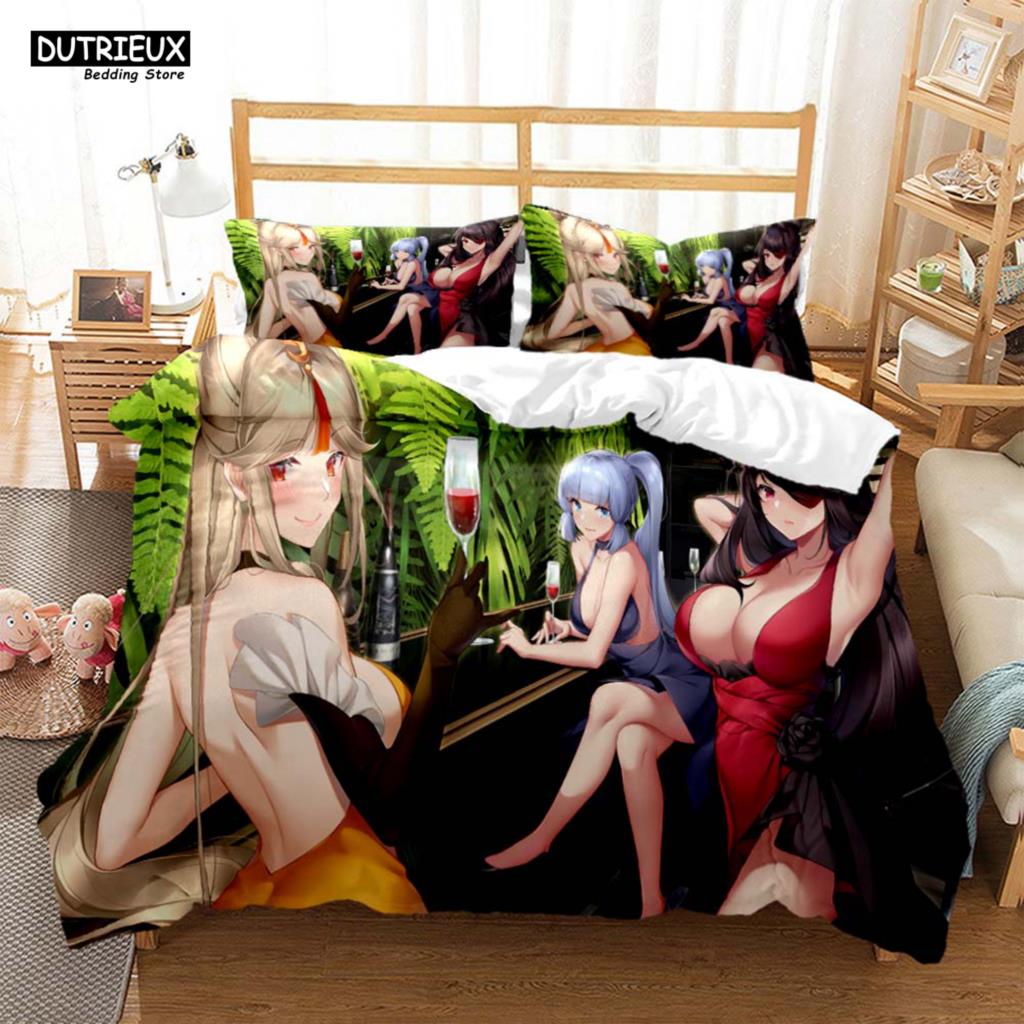Genshin Impact Animation Cartoon Soft And Comfortable Customizable Comforter Bedding Sets Bedding Set Luxury Quilt Cover