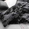 3PCS/set Black Marble Pattern Sanding Bedding Set Duvet Cover+Pillowase, Bedroom Bed Set, King Queen Double (Excluding Filler)