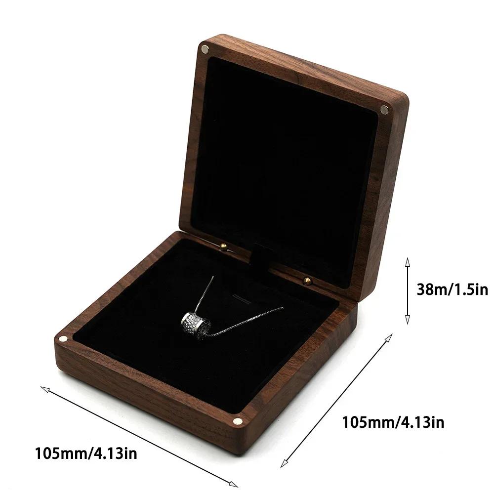 

1PCS Free Personalized Custom Engraving LOGO Necklace Wood Box Jewelry Display Stand Bracelet Stand Wooden Necklaces Easel Box Blank