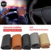 Hot Sale 42cm 45cm 47cm 50CM Kryt na volant pro auto náklaďák Autobus DIY Ručně vyráběný kryt na volant z pravé kůže