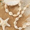 Fashion Handmade Braided Shell Necklace Bracelet Jewelry Set For Women Bohemian Summer Beach Resort Vocation Accessories Gift