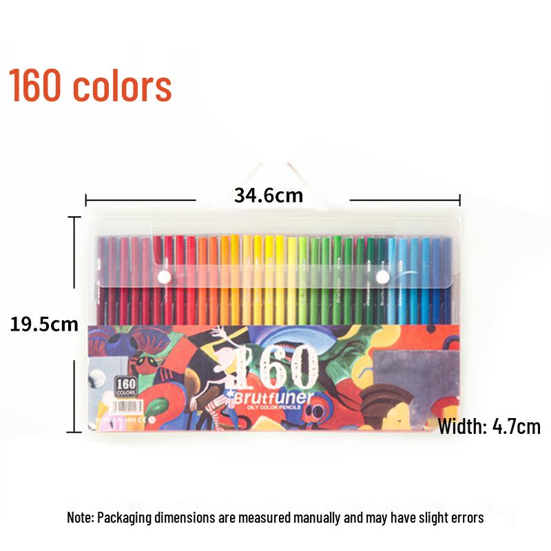 

Набор карандашей 120 цветов на масляной основе и 180 цветов водорастворимых с ручками для комиксов и граффити - Идеальный художественный подарок 2B