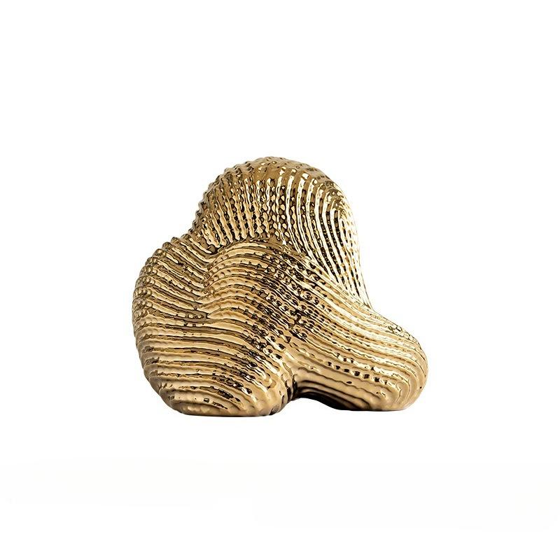 Creative Textured Ceramic Stone Rockery Geometric Striped Mountain Handicrafts Decorative Figurines Home Decoration Accessories