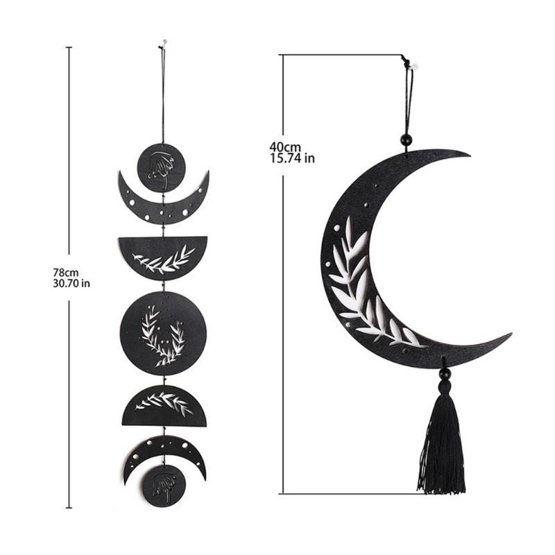 Bohemia  Moon Pendant Handicraft Charm Art Crafts Decor Supplies for Indoor Outdoor Garden Yard Decor Gift