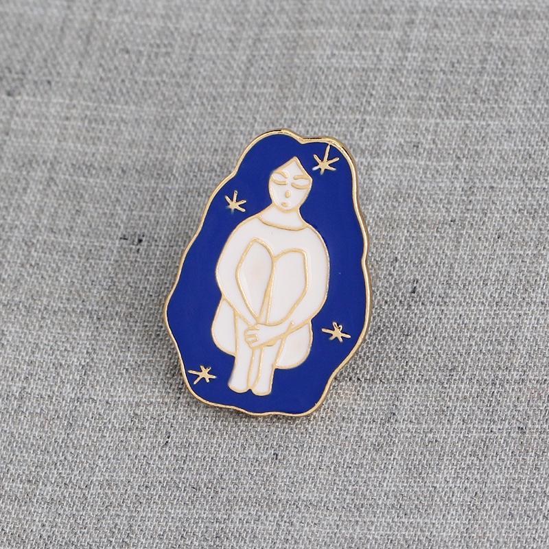 Temu Creative Corsage & Enamel Brooch - Chest Ornaments with Cartoon Bicycle Wishing Bottle Design