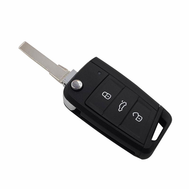Cocolockey 3 Tasten Klappschlüssel Gehäuse Für Skoda Octavia A7 Für Vw Golf 7 Mk7 Für Seat Leon Passat Beetle Polo Bora
