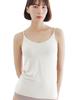 Bra Top Camisole with Cups Innerwear Bra Cami Shapewear [Bambi Water] [Patented] Women's (S, White)