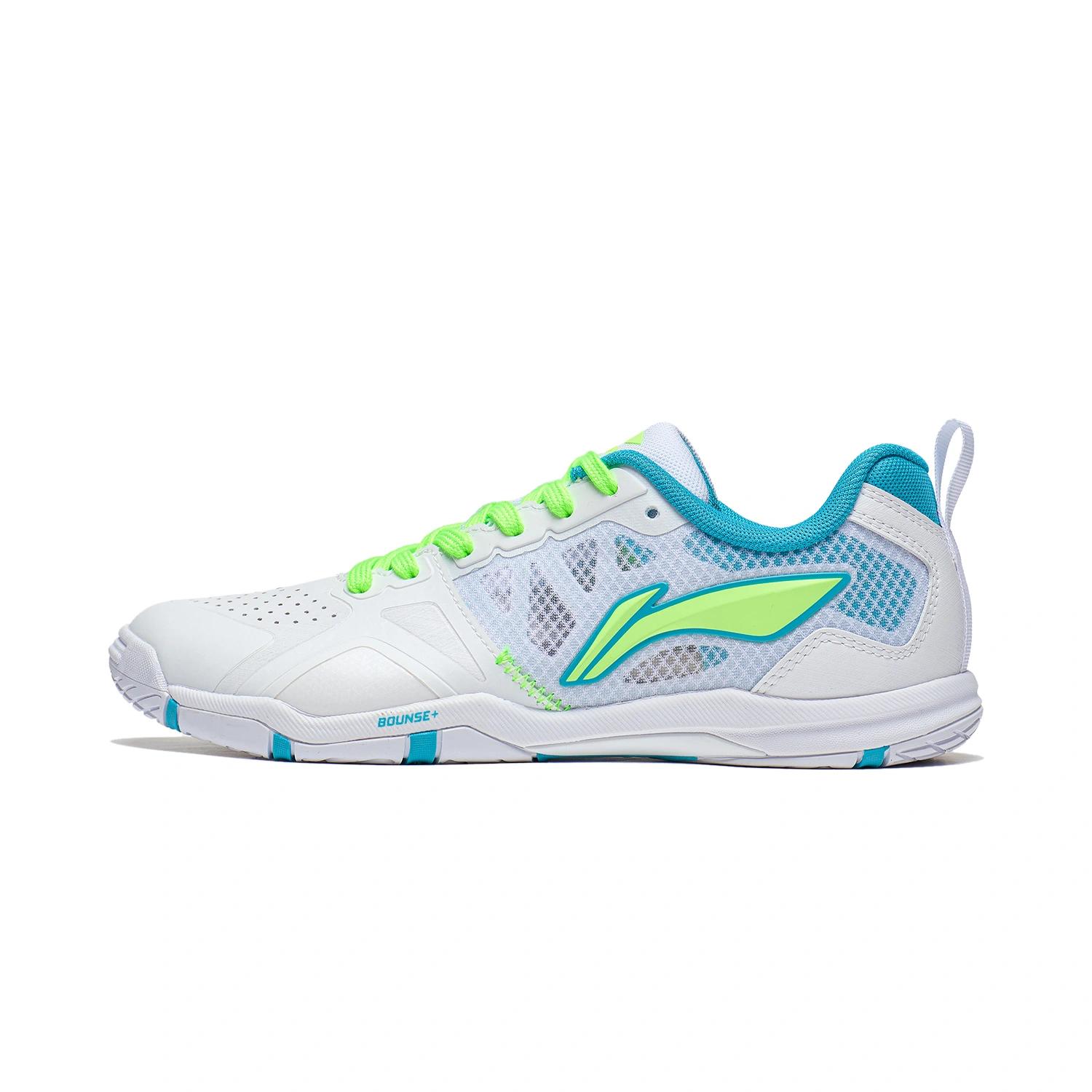 Li Ning Low top Table Tennis Shoes Unisex Standard White/Light Aqua Blue APPT009-6 38
