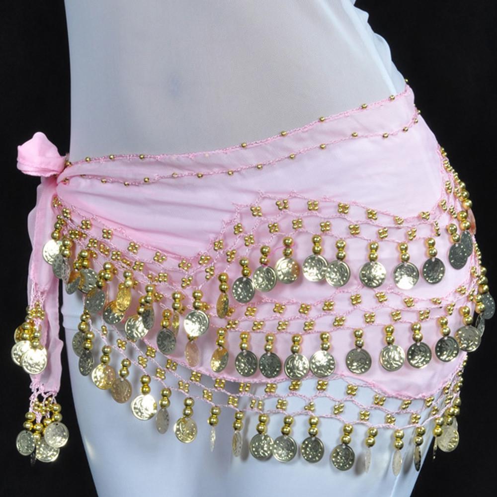 Belly Dance Hip Scarf Wrap Belt Tribal Sash Skirt  128 Coins