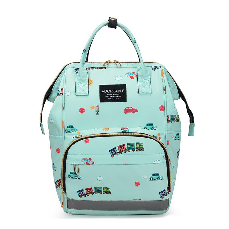 Mommy Bag, Double Shoulder Handbag, Large-capacity Multi-functional Mommy Bag, Printed Mother and Baby Bag, New Mother Bag.