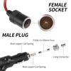 Cigarette Lighter Switch Cigarette Lighter Adapter Plug, -24V Male Female Cable with 15A Fuse,