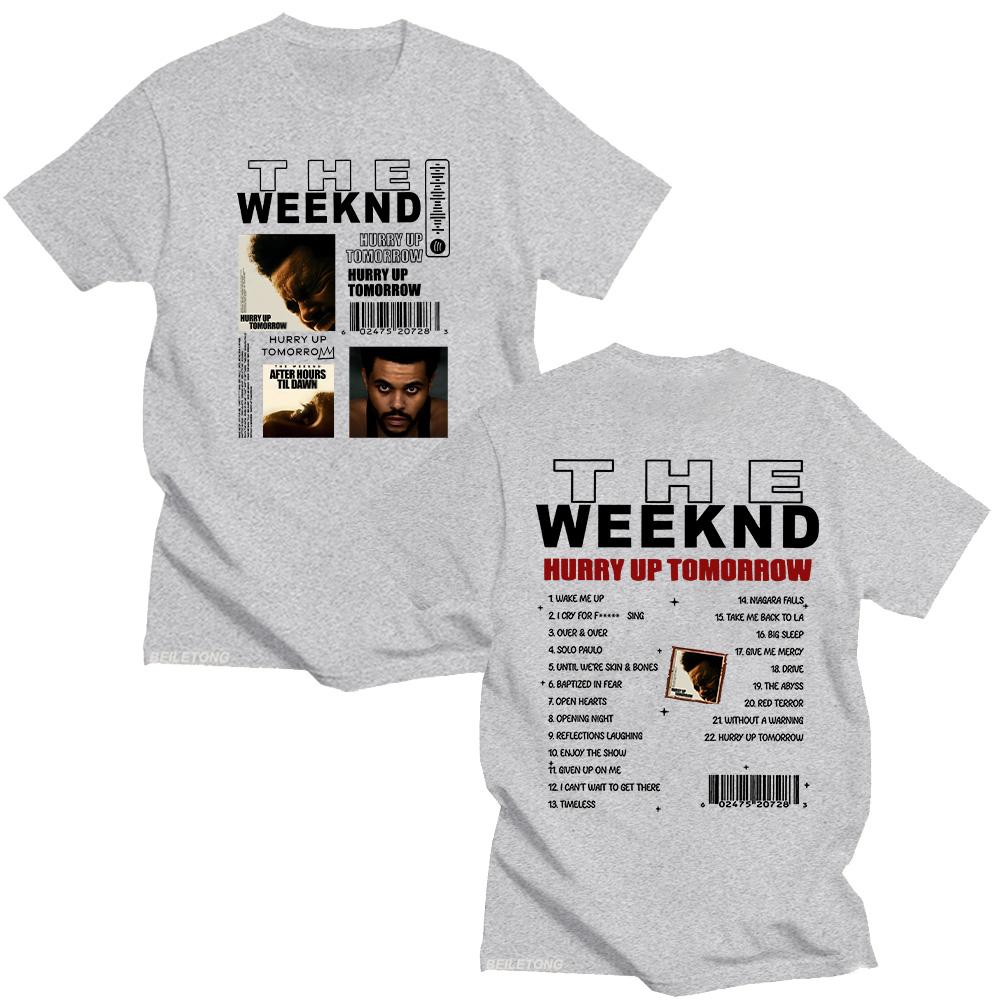 TheWeeknd Album Hurry Up Tomorrow T-shirts Vintage HURRY UP TOMORROW Women/Men Funko Pop Clothing Cotton Y2K New Pattern Tshirt