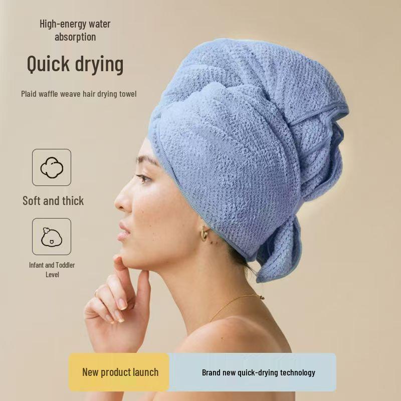 Pineapple Plaid Quick-Dry Hair Towel Cap - Thickened Wrap for Women