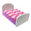 Dollhouse Miniature Bed for 1/12 BJD Dolls Photo Props Mini Simulation Wooden Furniture with Quilt,