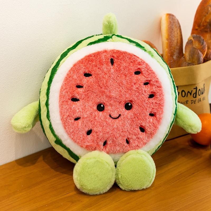 

Hugging Watermelon Plush Toy Soothing Doll Round Sleeping Pillow Cloth Doll Children s Birthday Gift for Girls 45cm