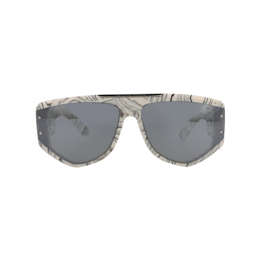 

Philipp Plein Aviator Frame Acetate Sunglasses ivory ivory smoke