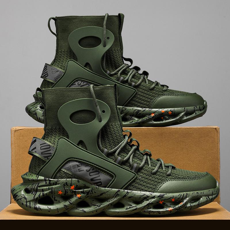 Herrenschuhe in Übergröße Internet-Promi Superheiß High-Top Casual Fliegende Socken Sportschuhe Herren Klinge Stoßdämpfend Laufschuhe Trendschuhe