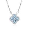 Four Leaf Clover Necklace Women Olive Crystal Fashion Collarbone Chain