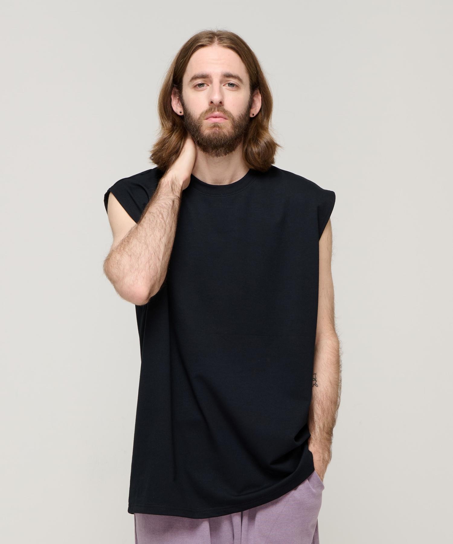 Cargo Bros Sleeveless Cool Air Layered Sleeveless T-Shirt (Black) Free