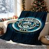 Manchester City FC Pattern Blanket for Home Decoration, Bed, Sofa, Car Travel, Camping, Suitable for All Seasons, Birthday Christmas Gift
