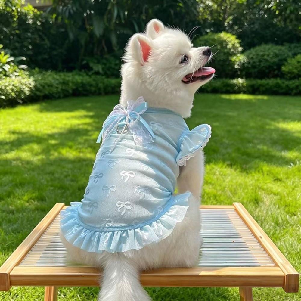 Hollow Out Anti Mosquito Bite Dog Vest UV Protection Anti Shedding Pet Clothing  Outdoor