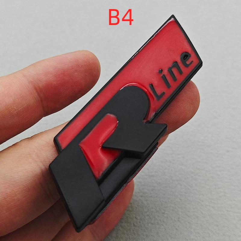 

3D Металевий Логотип Автомобіля R RLine Емблема Значок Наклейка на Передню Решітку B4