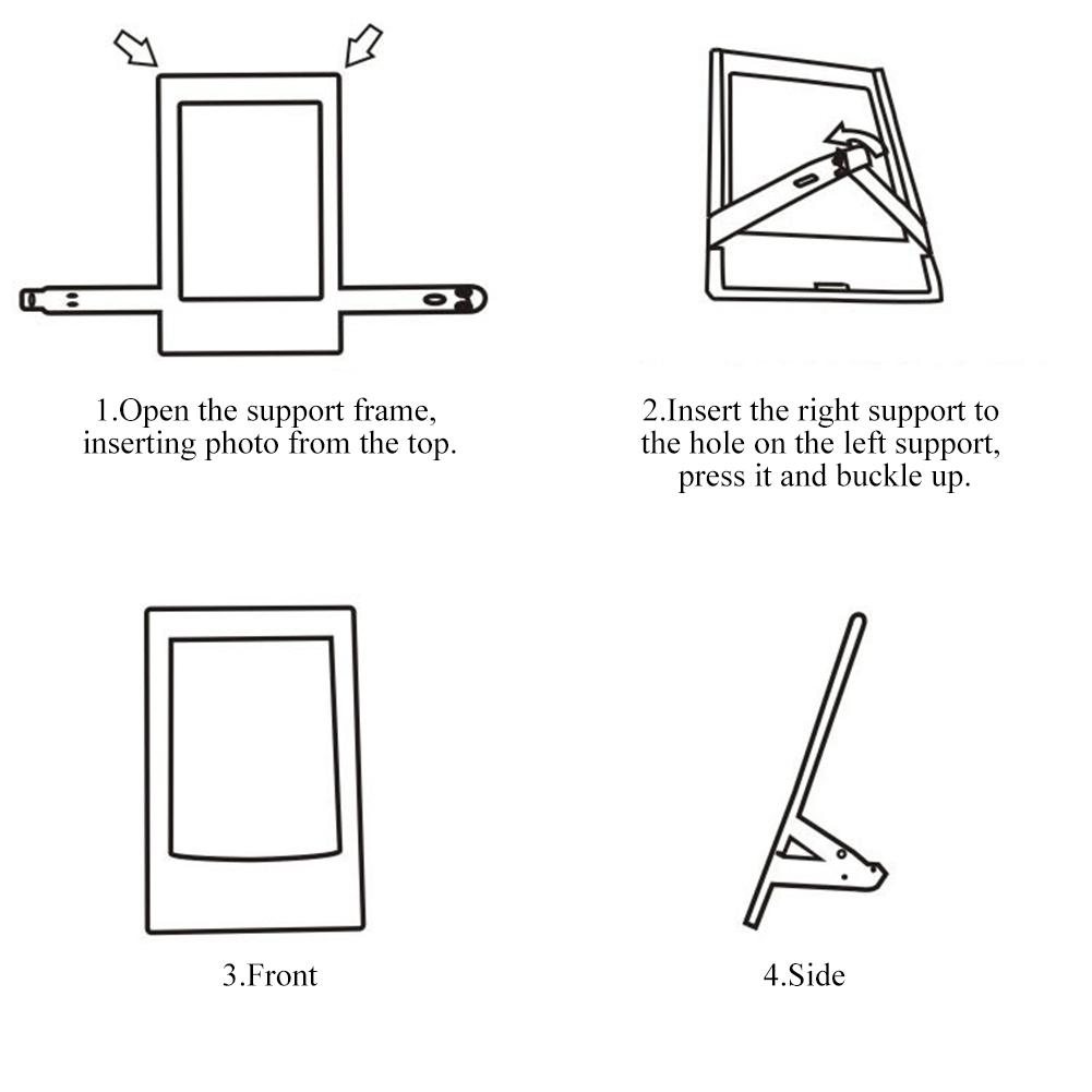 1PCS Desk Photo Frame Photos Ture Holder for (Pink)