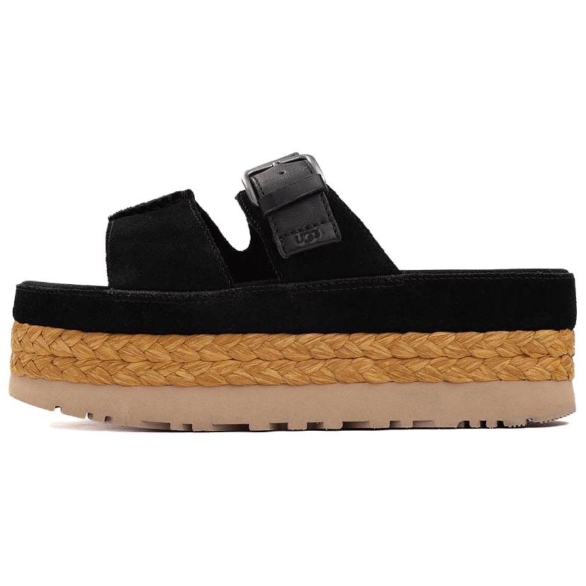 

UGG Aubrey Slide Simple Fashion One Strap Sandals Women sandals Black 1167451-BLK