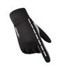 Autumn and winter waterproof velvet warm reflective strip outdoor riding full finger gloves men's and women's touch screen windproof gloves