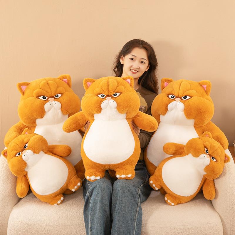 Adorable Plush Angry Fat Cat Stuffed Toy Perfect For Kids Birthday Gifts And Decor