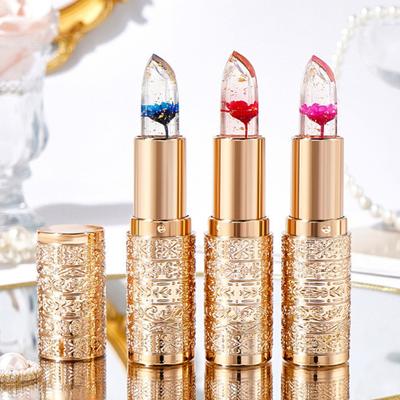 Yousheng Warm Changing Lipstick 3g Long-Lasting Makeup Nourishing Moisturizer Lipstick Color-Adapting Lip Balm Hydrating Flower Lip Gloss