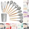 12Pcs /set Non-Stick Design Silicone Spatula Set Non-Stick Spatula Set  Kitchen Use