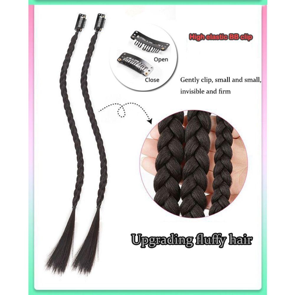 Lightweight Braid Wig With Strong BB Clip Hair Weaving Extension Ponytail Hairpiece  for Women