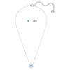 Swarovski Una Hoop Earrings Necklace Set Womens Blue/Plated White
