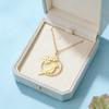 Skyrim Bird Garland Necklace Stainless Steel Women's Round Parrot Animal Flower Pendant Creative Jewelry Gift Wholesale