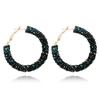 Round Hoop Earrings for Women Color Bling Bling Sequin Earring Jewelry for Wedding Party