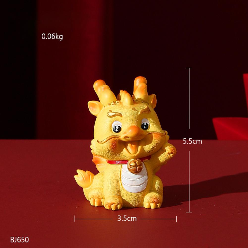 Dragon Mascot Fish Tank Decoration Cute Little Dragon Micro Landscape Desktop Resin Ornaments For New Year Home Decor