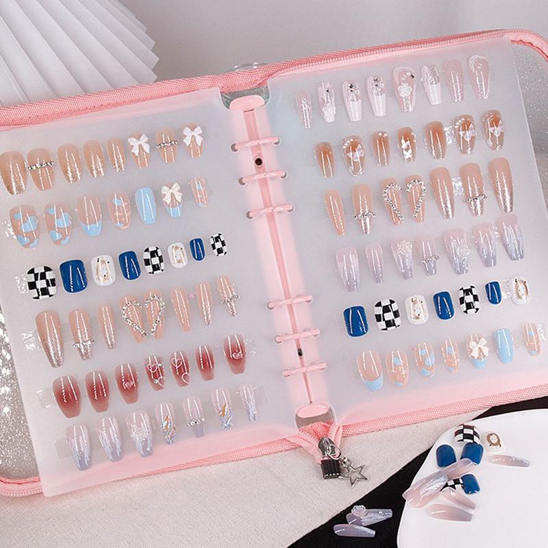 Nail Art Storage Book Dustproof Nail Art Display Collection Book Large Capacity Manicure Product Showing Book