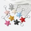 Fashion Leather Keyring Car Key Holder Colorful Pendant Classic Star Shape Keychain  Kids