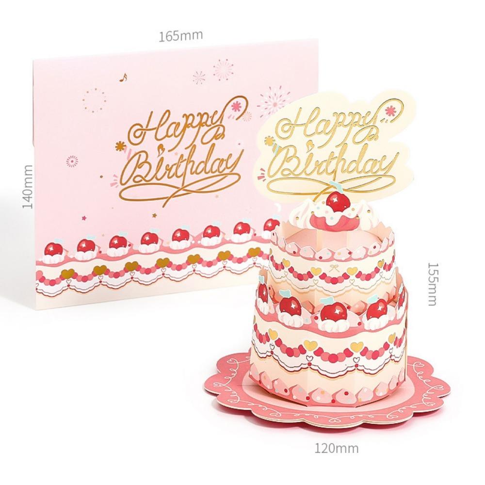 

Birthday Decoration 3D Happy Birthday Card Foldable Birthday Blessings Card Gifts Style-2