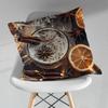 Winter Christmas Art Coffee Pillow Case For 30x30cm45x45cm55x55cm For Home Bedroom Decoration And Protector