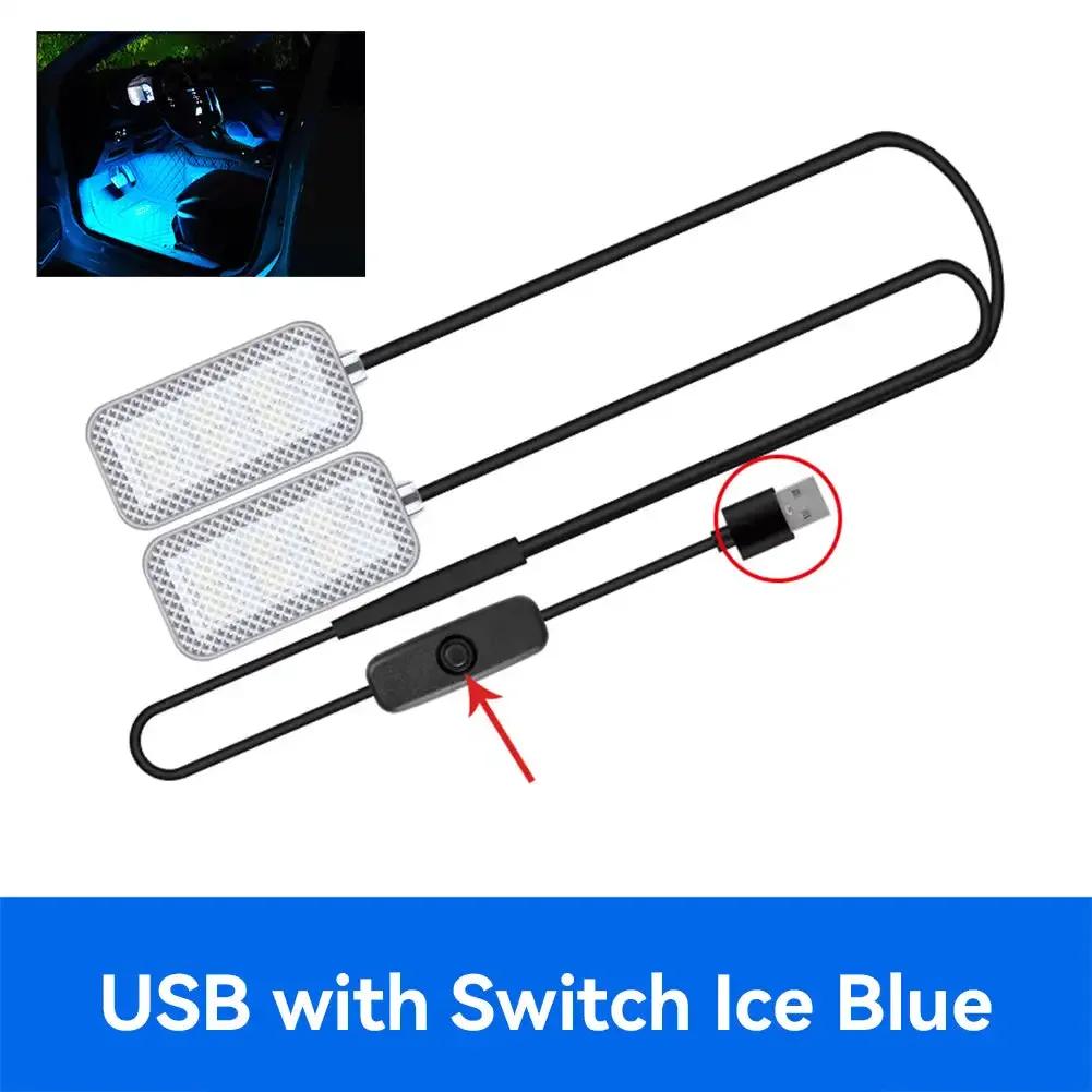 12 В/5 В окружающее настроение ног USB светодиодная подсветка автомобиля атмосферное освещение с прикуривателем USB полосы лампы автомобильные аксессуары