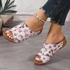 Fashion Popular Mixed-Color Thick Sole Women Sandals 2025 Spring Anti-Slip Platform Sandels Outdoor Walking Wedges Heel Zapatos De Mujer