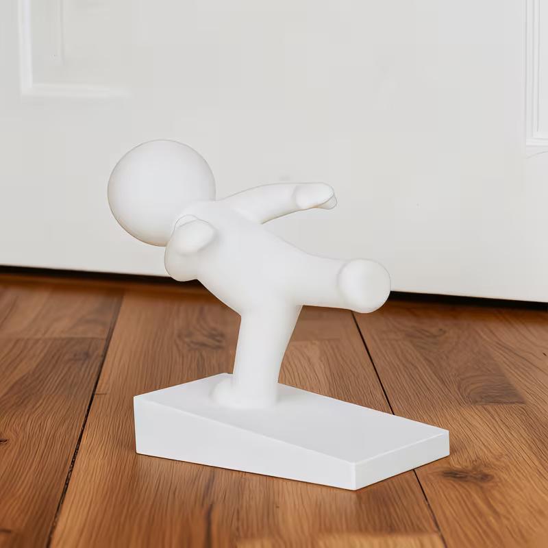 Cartoon Door Stopper Non-slip Silicone Doorstop No Drilling Anti-collision Buffer for Kids Room Home Office Decoration
