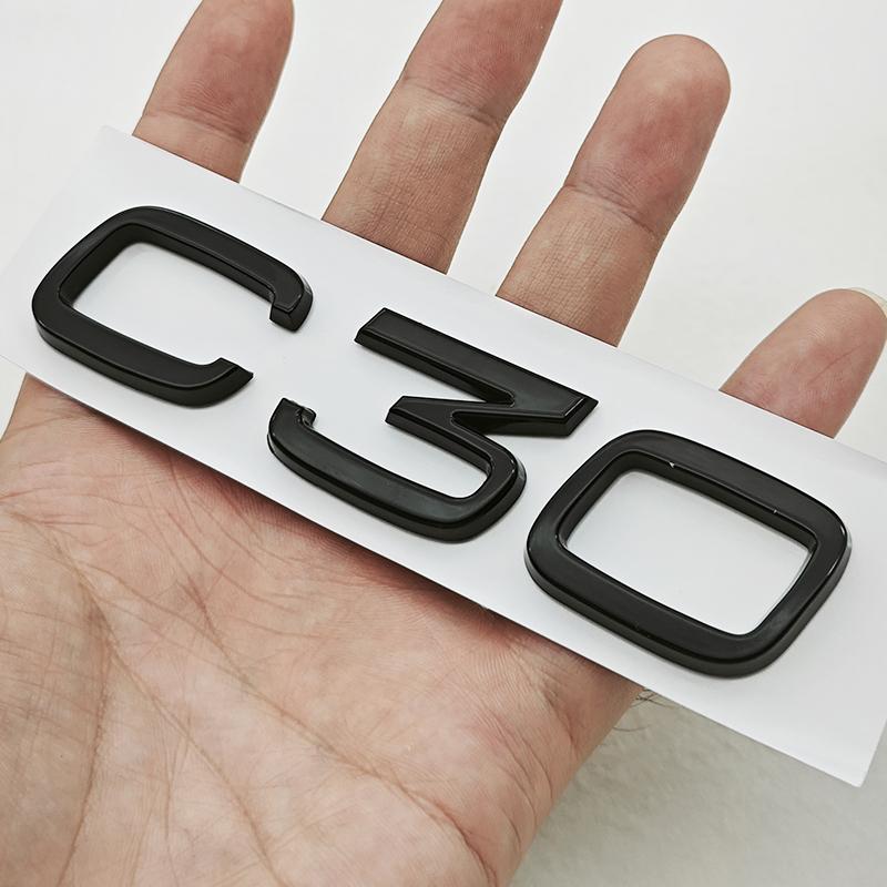 3D ABS Car Styling Badge Logo S30 C30 V30 Rear Trunk Emblem Decals For Volvo S30 V30 C30 Auto Exterior Accessories