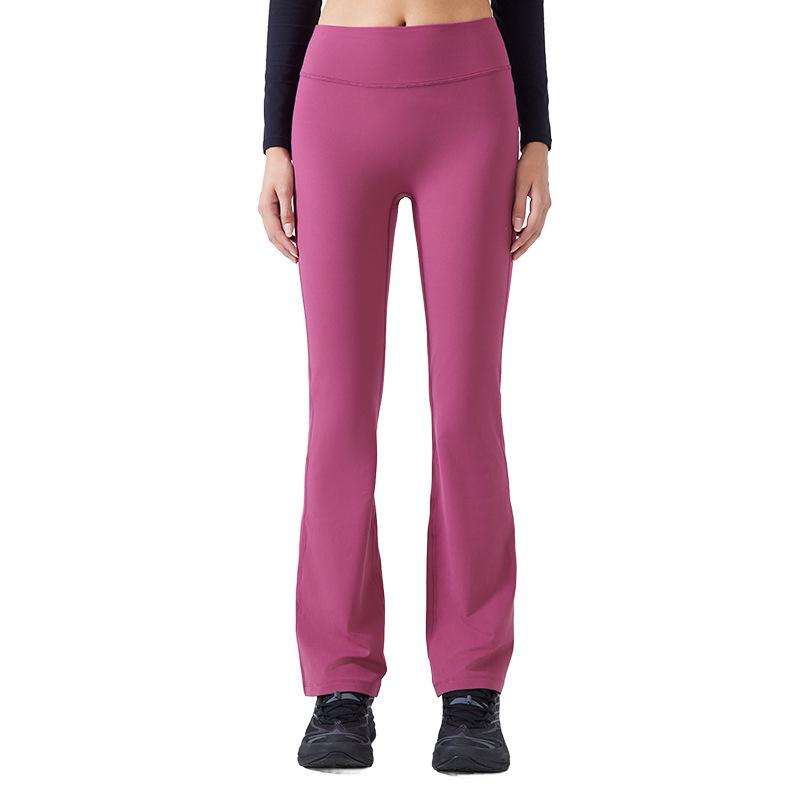 Fleece Micro-flared Pants High Waist Elastic Hip Lift Sports Fitness Pants Autumn and Winter New Nude Yoga Pants Women